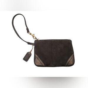 Coach Small Wristlet in Black